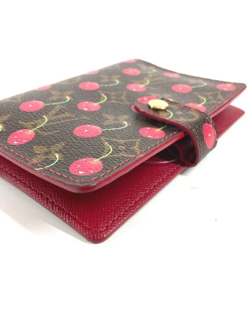 Louis Vuitton Notebook Cover Agenda PM Monogram Cherry Canvas Brown